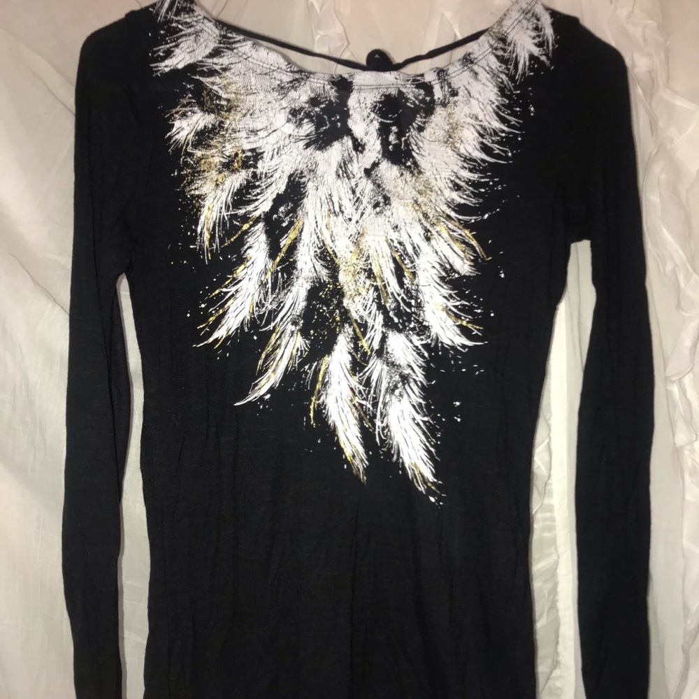Black tie back long sleeve